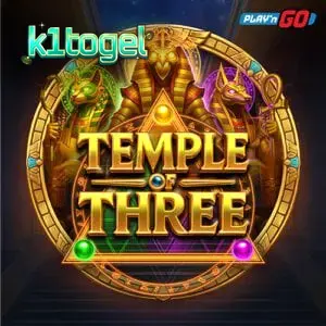 Tampilan visual slot Temple of Three dengan tema dewa Mesir